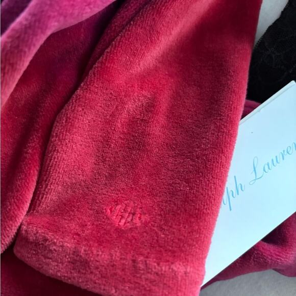 NWT Ralph Lauren Pleated Velour Red-Footed Coverall Baby Boy 9 month - Picture 6 of 6